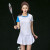 芳菲莎（Fangfeisha） 乒乓球服套装男女新款羽毛球衣运动服短袖T恤训练比赛服速干网球服装定制 宝蓝色女款套装 XL