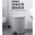 欧润哲 垃圾桶 5L灰色缓降静逸脚踏带盖翻盖办公室企业单位卫生间商用圆形垃圾篓脚踏圆桶