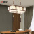 长裕新中式双头餐厅吊灯大气创意餐吊灯仿古全铜实木灯具中国风卡座灯