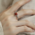 诗筠（SHIJUN）戒指女南红玛瑙轻奢小众设计红方糖2024新款复古感食指环 南红玛瑙方糖戒指