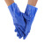 耐油防滑手套 PVC磨砂浸塑防护手套 耐割耐磨防滑防水 工地工厂劳保手套 蓝色 1双