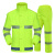 钢米 GM002 交通执勤反光雨衣裤套装 分体双层加厚骑行150D防水布 （165）浅绿色