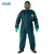 安思尔（Ansell）微护佳双袖连体防护服耐强酸碱防毒衣服液氨化学化工MC4000 绿色 S 现货
