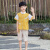 湘水儿童汉服男童中国风宝宝幼儿园服短袖套装唐装女童六一演出表演服 红色男童 140cm