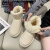 森馬（Senma）雪地靴女2024年新款冬季学生棉鞋女加绒加厚防水棉靴 米白色 36