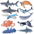 帝蓝尼海洋动物玩具全套模型鲨鱼玩具鲸鱼章鱼飞鱼实心塑胶儿童认知摆件 虎 鲨