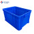 和一可塑 五金工具塑料盒平口零件盒物料元件盒收纳箱周转箱螺丝配件五金盒 Y5周转箱蓝 360*265*195mm