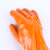 适用浸塑颗粒止滑劳保手套杀鱼加厚电镀橡胶皮防水防油腐蚀耐磨酸 加长35cm橘色止滑手套(1双)
