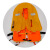 汇凯缘 气胀式救生衣 增强版充气救生衣 成人浮力背心救生衣 橙色