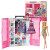 Barbie芭比娃娃玩具套装梦幻衣橱衣柜大礼盒换装女孩公主衣服过家家玩具 时尚衣橱礼盒(带娃娃）GBK12