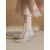 鞋柜达芙妮集团旗下婚鞋女系带珍珠高跟鞋女2024新款气质水晶性感女鞋 香槟色 6厘米 37