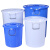 兰诗（LAUTEE）DA2147 大号塑料桶工业储存胶桶带盖圆形储水桶 蓝色100升【无盖】