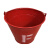 谋福 消防桶 加厚镀锌铁水桶 烤漆铁桶 灭火用消防黄沙桶(圆口红色) 