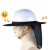 安全帽遮阳帽檐适用工地施工防晒帽安全帽防晒面罩夏季遮阳帽檐适 橙色 39cm