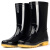固安捷 雨靴 防水不易滑雨靴胶鞋耐磨水鞋 黑色