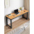 【精选】书桌家用简易长条桌子靠墙窄桌子工作台双人办公桌学习写 【单层窄款】暖白色50X20cm