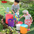 利快日本进口收纳桶炫彩桶多功能儿童玩具储物凳收纳凳户外凳子浴室收纳整理筐 紫色 8L（盖25.5*底22.5*高21）