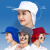 帽防灰尘餐厅厨师帽工厂车间网帽厨房防油烟食堂卫生餐饮帽女 蓝色头顶布