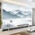 喜来屋新中式竹木纤维意境水墨山水画集成墙板电视背景墙客厅沙发护墙板 3D哑光-竹木纤维/平方