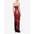 瑞克·欧文斯（RICK OWENS） 618女士PRONG镂空棉混纺长款连衣裙 CARDINAL RED 12