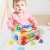 宝宝积木玩具1-2岁3婴儿童男孩女孩形状智力盒动脑木头拼装幼儿早教拖车 多彩套柱智力盒