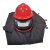 OEIN防护喷砂服油漆帽连体打砂头盔调温器空气分离呼吸净化供氧调节阀 红色进口头盔带气管带披肩一套