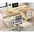 办公桌办公室桌子简约现代电脑桌台式桌书桌学习桌桌椅组合 140*60橡胶木色