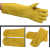 久聚和焊兽牛皮电焊手套焊工手套耐磨工业防烫耐高温度焊接手套 金色 短款 L