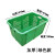 加厚塑料周转筐长方形大号蔬菜抬用箩塑胶框网眼运输箱服装收纳筐 绿色 外径530x360x270mm