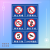 加油站严禁吸烟区 消防重地安全应急警示牌 配电室提示标牌 蓝色六图标 40x50cm