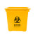 废物垃圾桶大号黄色诊所用生活垃圾废弃物损伤性圆形特大圆 黄色果壳箱