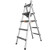 铝合金人字梯可行走梯子装修工程专用加厚加粗铝梯伸缩折叠木工梯 9阶-3米 特厚款