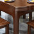 青木川 全实木餐桌客厅家用六人 小户型可折叠伸缩金丝胡桃木餐桌椅组合两用餐厅圆桌家用吃饭桌子 胡桃色 一桌八椅