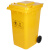 冰禹 BYlf-1018 医疗垃圾桶 医院卫生院诊所医疗废物桶 塑料垃圾桶带盖 240L加厚带轮款