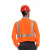安大叔 JJ-E802 荧光橙长袖Polo反光T恤 3M安视透气反光材料 涤纶鸟眼透气面料 定做 S码 1件