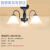 珍维亚欧式美式吊灯术复古客厅卧室餐厅地中海现代简约大气灯具 3头礼帽 +7w白光无频闪