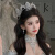 XPEL韩式婚纱浪漫主仪式纱造型新娘结婚全水锆闪耀精致皇冠气质头饰品 同款耳环