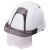 日本制TOYO SAFETY安全帽工地高强劳保防灾头盔透气舒适 白灰+透明前遮挡 头围53-62544g