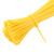 京势 扎带 自锁式扎带彩色尼龙扎带线缆理线束线捆绑带 黄色4*250mm(1包100条) 