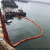 河道水面pvc围油栏固体浮子式拦污带橡胶围堵防污染码头围挡 桔红色PVC1100