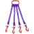 吊装带软柔性吊带四腿一米1.5米2米5t4腿4股组合吊具两腿吊绳起重 两腿5吨1.5米