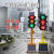 定制太阳能红绿灯临时交通信号灯十字路口移动红绿灯可升降信号灯 300四面三灯满屏推拉固定高配款