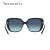 TIFFANY & CO.蒂芙尼墨镜时尚女眼镜大框蝶形太阳镜0TF4177F 银色镜腿渐变蓝色镜片82859S