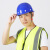 HKNA安全帽工地施工建筑工程盔式领导电工玻璃钢防砸夏季透气头盔定制 盔式ABS透气款（红色）