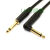 绿特 6.35/6.5大二芯音频线 功放麦克风话筒调音台吉他连接线弯头 直头转弯头 0.75米
