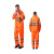 博迪嘉 CN032新款雨衣套装 反光透气雨衣防寒服工作服 荧光橘红色 M码1套