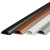 线槽pvc明装搭配盒木纹线槽半圆布线槽地板底胶粘电线走线5米 白色 1米长/1条