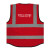瑞可特 RSF208 反光安全背心 警示反光衣安全服 骑行施工环卫马甲 红色 