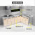 家易澳2024新款橱柜简易厨房水槽不锈钢整体柜子灶台柜一体家用组合柜储 0.8米双盆(加厚)送龙头