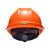 梅思安/MSA V-Gard ABS标准型V型安全帽 超爱戴帽衬 带吸汗带下颏带 橙色 1顶 可定制
